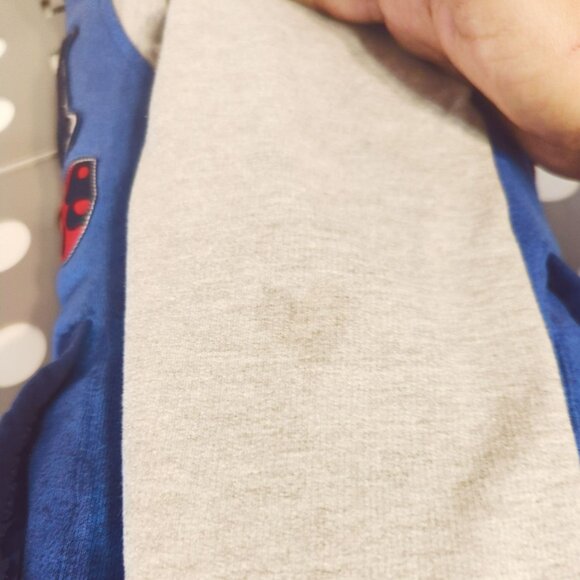 Disney Mickey Mouse Varsity Hoodie Jacket Blue & Gray Zip-Up Boys Size 7/8 - Picture 7 of 9